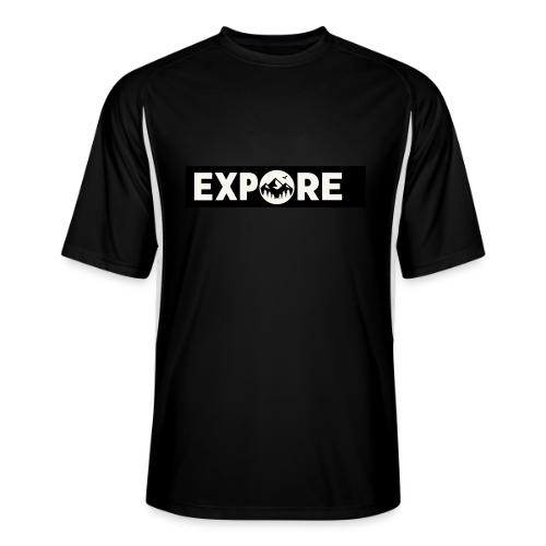 Adventure Oxygen Nature Mountain Forest Typography - Men’s Cooling Performance Color Blocked Jersey