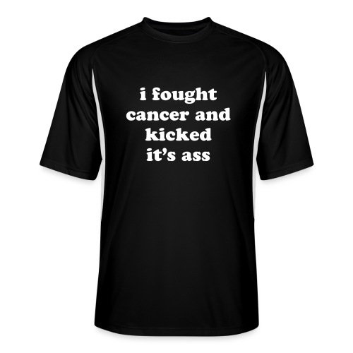 I Fought Cancer and Kicked It's Ass Survivor Quote - Men’s Cooling Performance Color Blocked Jersey