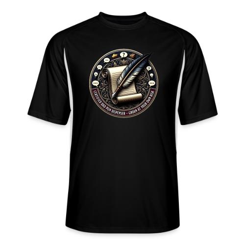 Certified Dad Pun Dispenser T Shirt - Men’s Cooling Performance Color Blocked Jersey