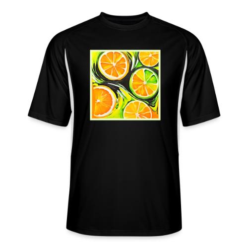 Vibrant Citrus Painting - Men’s Cooling Performance Color Blocked Jersey