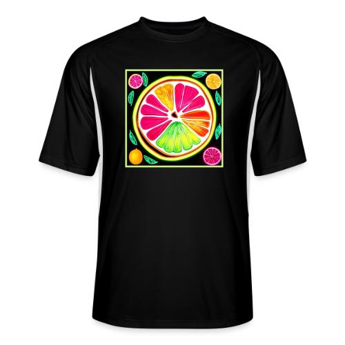 Neon Citrus Fruit Fiesta - Men’s Cooling Performance Color Blocked Jersey