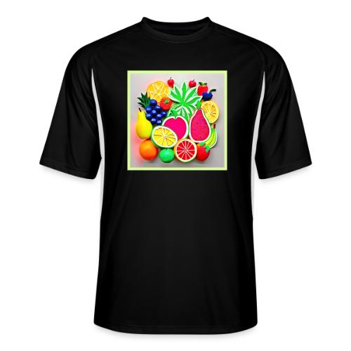 Colorful Fruit Pop Art - Men’s Cooling Performance Color Blocked Jersey