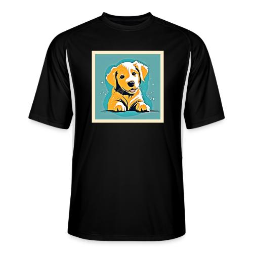 Cute Puppy Art Design - Men’s Cooling Performance Color Blocked Jersey
