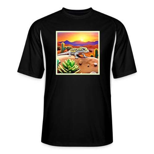 Spotted Gecko Desert Sunset - Men’s Cooling Performance Color Blocked Jersey