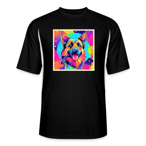 Vibrant Canine: Happy Puppy Love - Men’s Cooling Performance Color Blocked Jersey