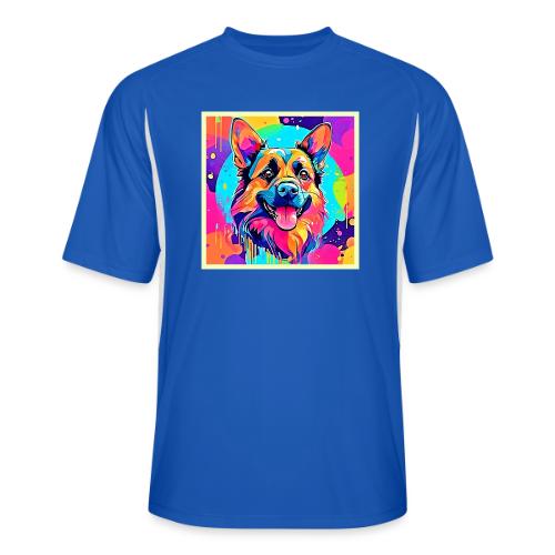 Vibrant Canine: Happy Puppy Love - Men’s Cooling Performance Color Blocked Jersey