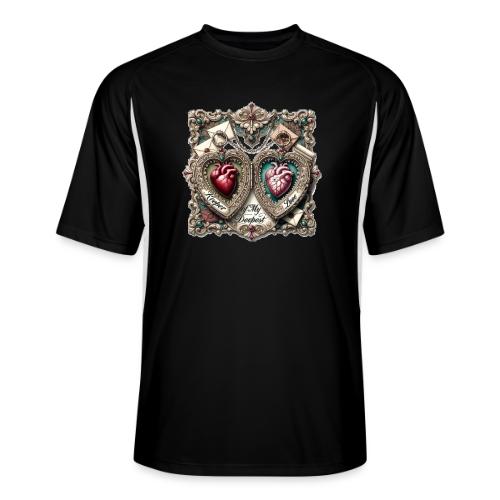 Keeper of My Deepest Love Victorian Locket T-Shirt - Men’s Cooling Performance Color Blocked Jersey