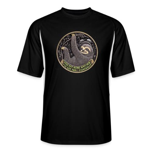 Sloth Home Watcher T Shirt - Men’s Cooling Performance Color Blocked Jersey