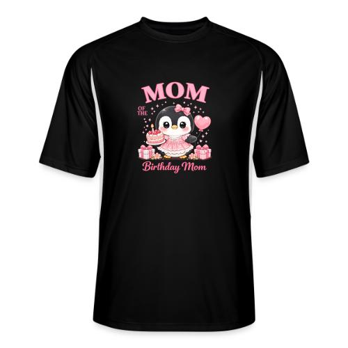 Cute Penguin Birthday Mom Kawaii Cake Balloon Gift - Men’s Cooling Performance Color Blocked Jersey