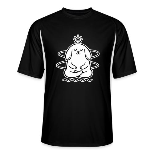 Cute Meditating Bunny Zen Yoga Animal - Men’s Cooling Performance Color Blocked Jersey