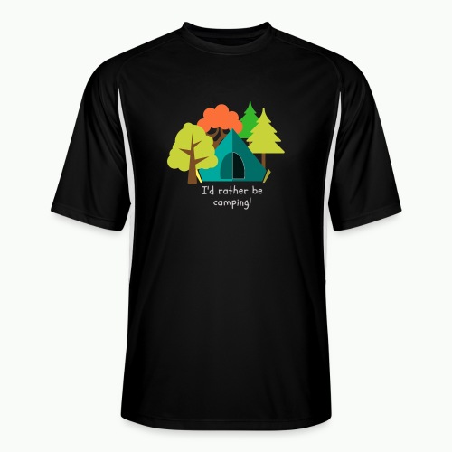 I d rather be camping white - Men’s Cooling Performance Color Blocked Jersey