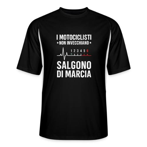 Motorcyclists Never Age Heartbeat Design - Men’s Cooling Performance Color Blocked Jersey