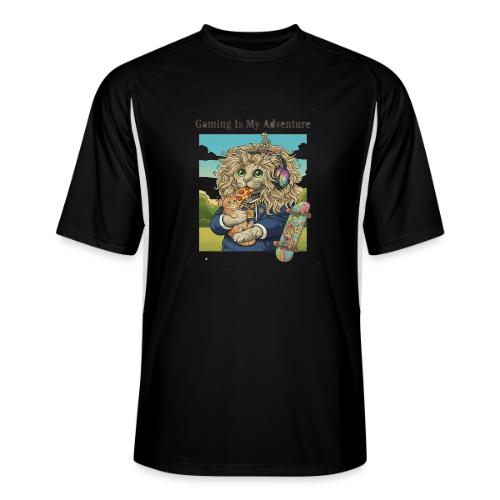 Gaming Cat Adventure: Pizza & Skates - Men’s Cooling Performance Color Blocked Jersey