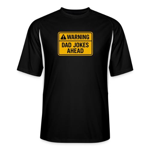 Fathers Day Gift Warning Dad Jokes Ahead T-Shirt - Men’s Cooling Performance Color Blocked Jersey