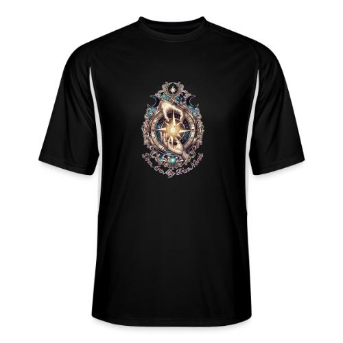 You Are My True North Celestial Compass T-Shirt - Men’s Cooling Performance Color Blocked Jersey