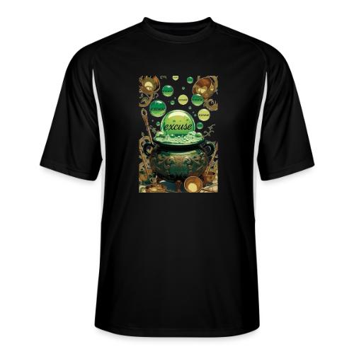 Emerald Excuses Cauldron Graphic Tee - Men’s Cooling Performance Color Blocked Jersey