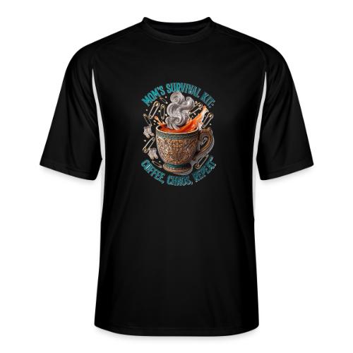 Mom's Survival Kit Tee | Coffee Chaos - Men’s Cooling Performance Color Blocked Jersey
