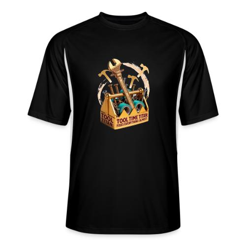 Tool Time Titan T Shirt, Funny Dad Gift - Men’s Cooling Performance Color Blocked Jersey