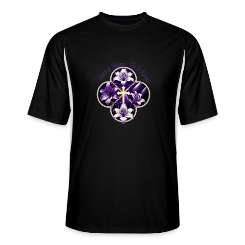 Easter Eternal Bloom Lily Crown T Shirt, Gift - Men’s Cooling Performance Color Blocked Jersey