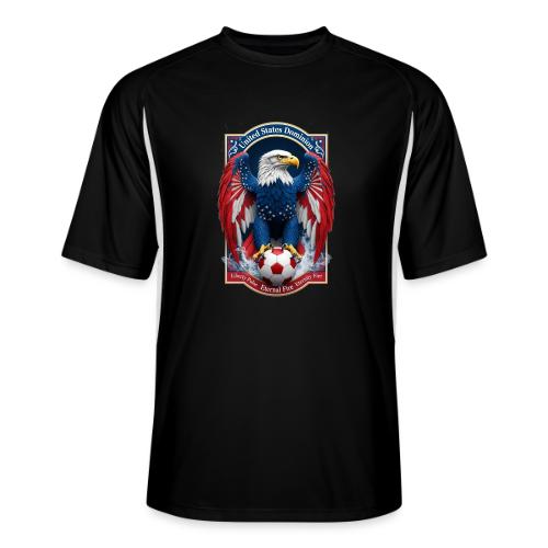 USA Eagle Emblem T Shirt, USA Soccer Pride Gift - Men’s Cooling Performance Color Blocked Jersey