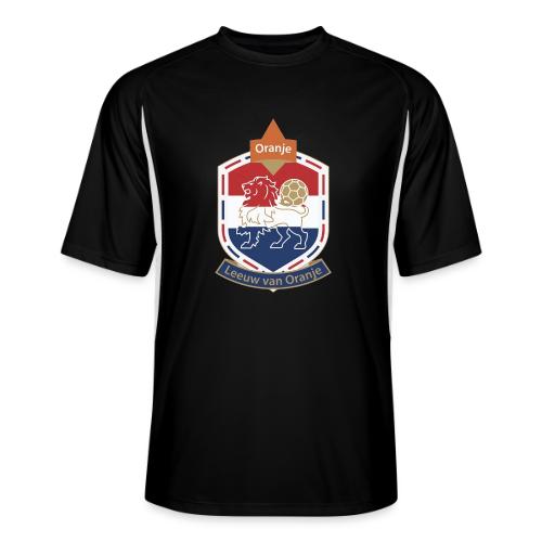 Netherlands Lion Crest T-Shirt, Dutch Badge Gift - Men’s Cooling Performance Color Blocked Jersey
