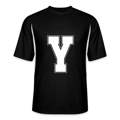 White Letter Y – Varsity Alphabet Monogram - Men’s Cooling Performance Color Blocked Jersey