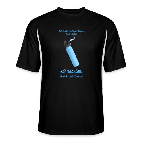 Emotional Support Water Bottle T-Shirt | Still Anx - Men’s Cooling Performance Color Blocked Jersey