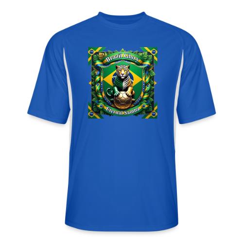 Brazil Jaguar Glory T-Shirt, Flag Pride Badge Gift - Men’s Cooling Performance Color Blocked Jersey