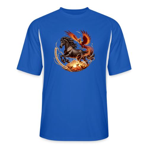 Year of the Horse Phoenix T Shirt, Lunar NY Gift - Men’s Cooling Performance Color Blocked Jersey