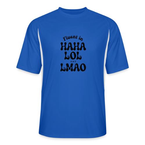 Fluent in HAHA LOL LMAO Funny Humor-Bilingual Joke - Men’s Cooling Performance Color Blocked Jersey
