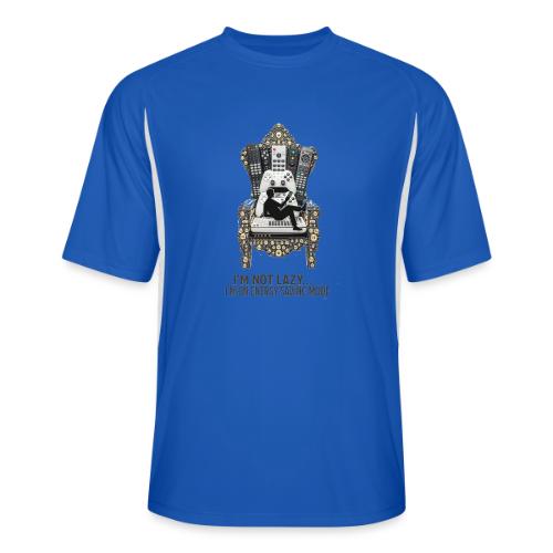 Remote Throne Procrastinator T Shirt, Dad Gift - Men’s Cooling Performance Color Blocked Jersey