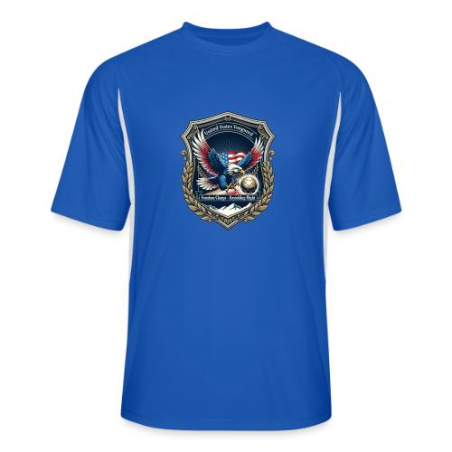 USA Eagle Vanguard T-Shirt,American Flag PrideGift - Men’s Cooling Performance Color Blocked Jersey