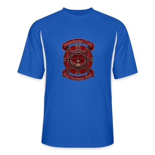 Manchester Is Red T Shirt, Soccer City Pride Gift - Men’s Cooling Performance Color Blocked Jersey