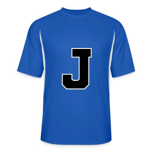 Varsity Letter J Athletic Alphabet Graphic - Men’s Cooling Performance Color Blocked Jersey