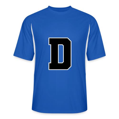 Varsity Letter D Athletic Alphabet Design - Men’s Cooling Performance Color Blocked Jersey