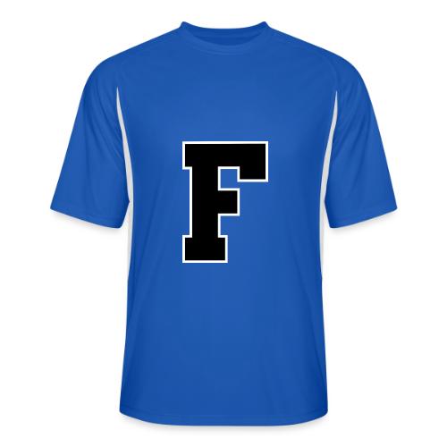 Varsity Letter F Athletic Monogram - Men’s Cooling Performance Color Blocked Jersey