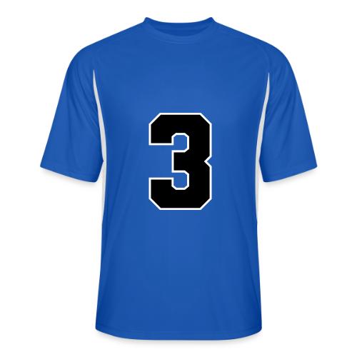 Varsity Number 3 Athletic Font - Men’s Cooling Performance Color Blocked Jersey