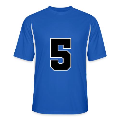 Varsity Number 5 Athletic Design - Men’s Cooling Performance Color Blocked Jersey