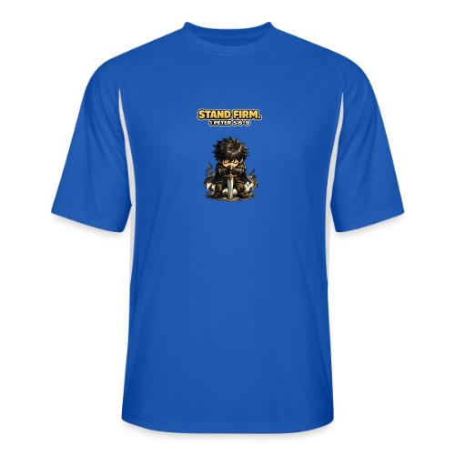 Stand Firm Chibi Warrior | 1 Peter 5:8-9 - Men’s Cooling Performance Color Blocked Jersey