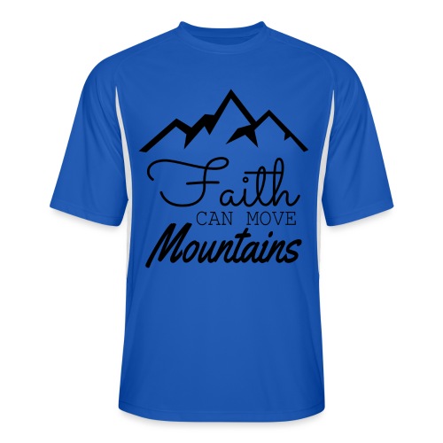 Faith Can Move Mountains - Men’s Cooling Performance Color Blocked Jersey