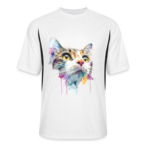 Chromatic Cat Splash - Men’s Cooling Performance Color Blocked Jersey