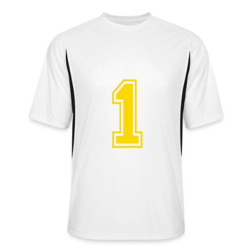 Number 1 in a classic athletic collegiate font - Men’s Cooling Performance Color Blocked Jersey