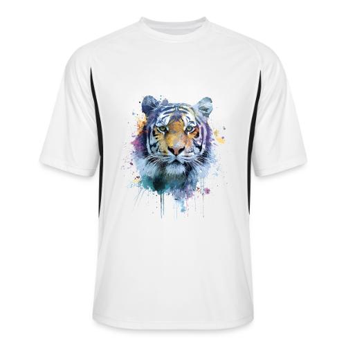Splash-Art Tiger Face - Men’s Cooling Performance Color Blocked Jersey