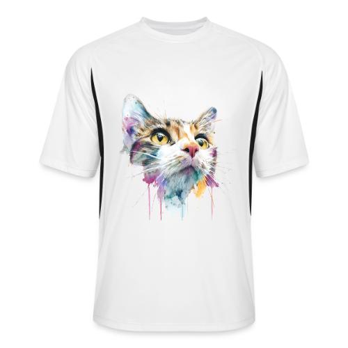 Chromatic Cat Splash - Men’s Cooling Performance Color Blocked Jersey
