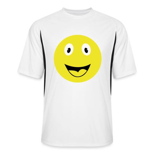 Yellow Happy Face Print - Men’s Cooling Performance Color Blocked Jersey