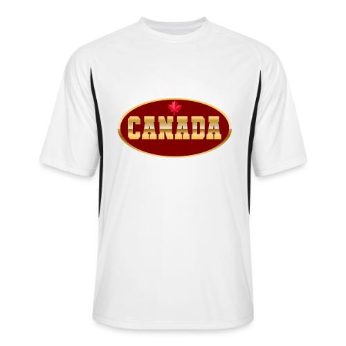Canada in golden letters - Men’s Cooling Performance Color Blocked Jersey