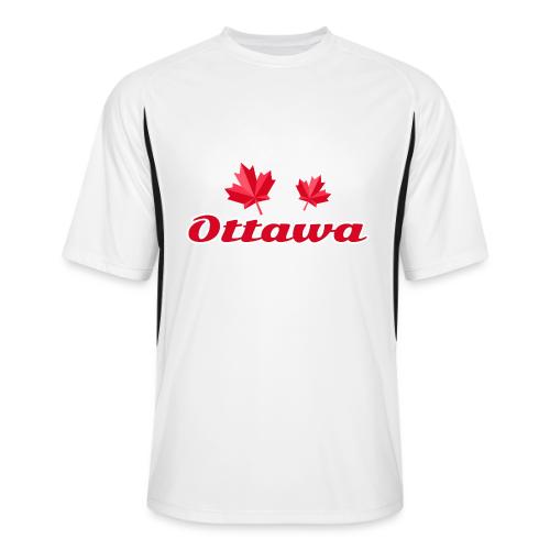 Ottawa with two red maple leaves - Men’s Cooling Performance Color Blocked Jersey