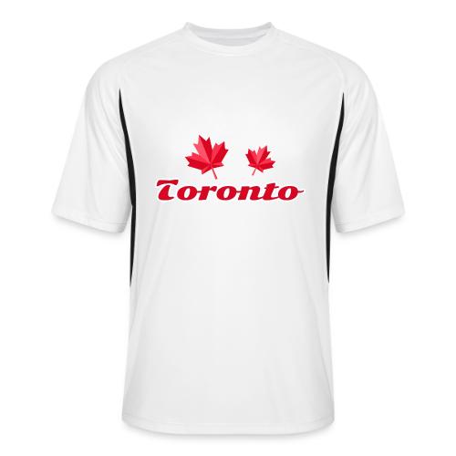 Toronto with two red maple leaves - Men’s Cooling Performance Color Blocked Jersey