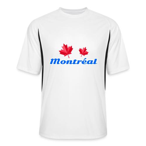 Montréal with two red maple leaves - Men’s Cooling Performance Color Blocked Jersey