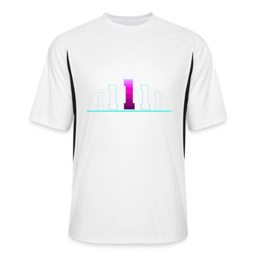 Number 1 in Magenta: Varsity Font - Men’s Cooling Performance Color Blocked Jersey